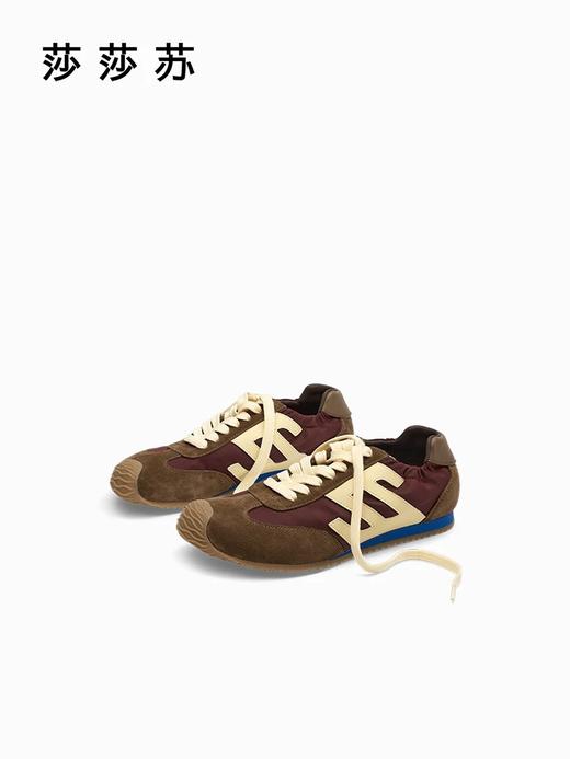 [牛角包]ZSAZSAZSU莎莎苏 2025春新款复古平底内增高阿甘鞋女鞋大头鞋德训鞋 商品图1