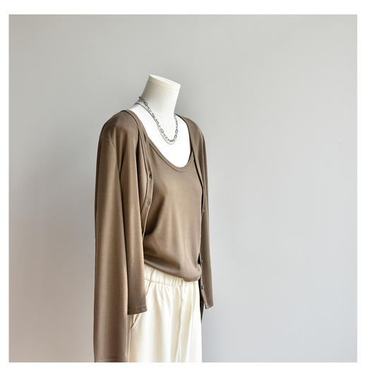 【吊带+开衫套装】春夏新品女装针织吊带开衫套装 防晒清凉空调衫 商品图3