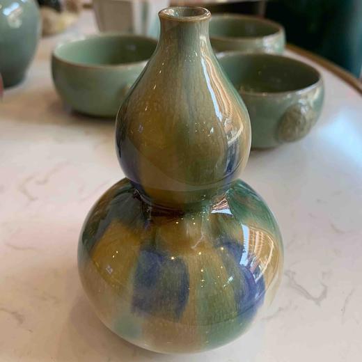 三彩葫芦摆件-华宁陶 商品图0