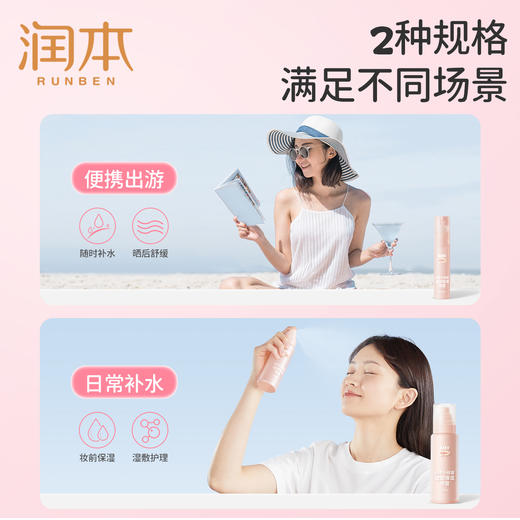 润本小桃喜保湿喷雾 儿童爽肤水妆前补水 商品图5