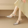【预售5天】新中式古风气质高跟鞋女春夏新款洋气包头拖鞋时尚外穿丝绸软皮NDXC&6551 商品缩略图3