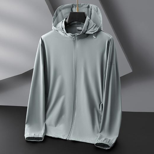 【防晒衣】【DZP】大依优型大码防晒皮肤衣加肥加大弹力薄款可拆卸帽外套防晒服男运动跑步夏季冰丝钓鱼夹克衫肥佬休闲 商品图1