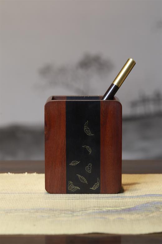 树叶°酸枝笔筒 商品图0