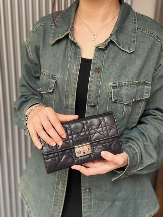 Dior 黑银 羊皮 woc 链条包 商品图3