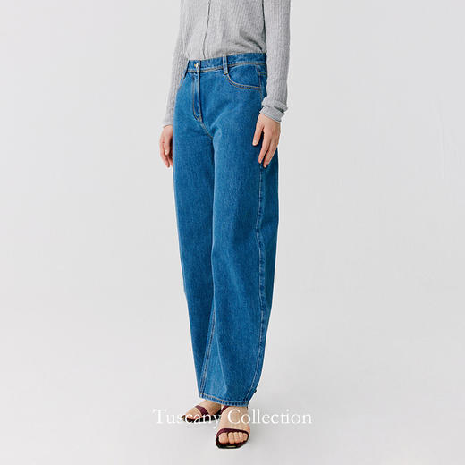 东黎 • 托斯卡纳系列—月亮裤 女士左斜三醋酸牛仔裤 4B07 商品图3