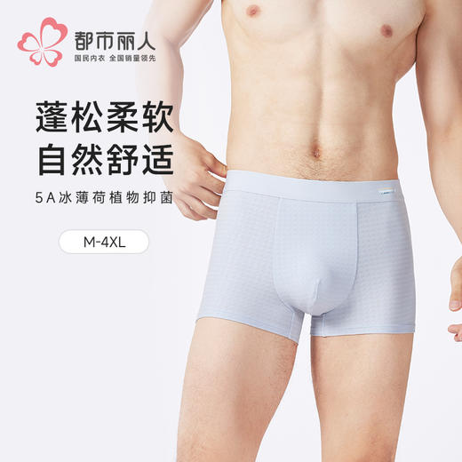 都市丽人简约基础人棉平角50S人棉提花平角裤FKHC17 商品图0