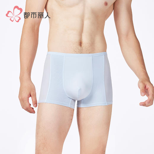 都市丽人简约基础锦纶平角冰丝平角裤FKHC18 商品图1