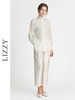 LIZZY早秋精致百搭通勤名媛风桑蚕丝蕾丝领衬衣8138 商品缩略图2