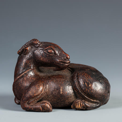 清 竹雕卧羊摆件 商品图0