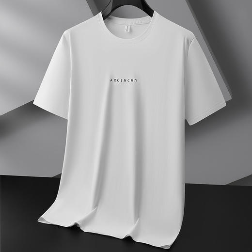 【冰丝】【DZP】大依优型大码短袖T恤简约百搭加肥加大夏季运动打底衫肥佬大肚子体恤胖子上衣男士 商品图5