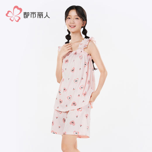都市丽人超值精选女士特价棉质背心套装薄牛奶丝泡泡绵无袖类LHH2B2 商品图2