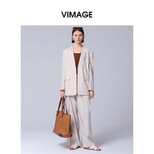 VIMAGE纬漫纪2025春季新款时尚休闲宽松显瘦舒适通勤外套V2303906 商品图0
