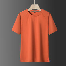 【超大码】【DSK】大依优型大码男装冰丝短袖T恤休闲薄款圆领纯色透气男士半袖胖子上衣