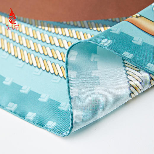 SAINTJOY/上久楷 真丝方巾 一元复始 FJS24016 商品图9