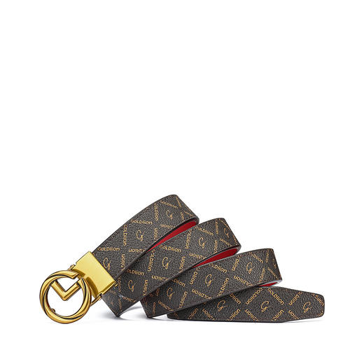 6923279421168 金利来goldlion 【菱形印花】女士皮带女士腰带板扣女皮带 商品图4