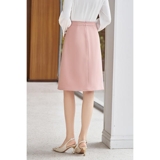 米思阳2026春季新款设计感a字廓形半身裙高腰显瘦小个子裙子5460 商品图3