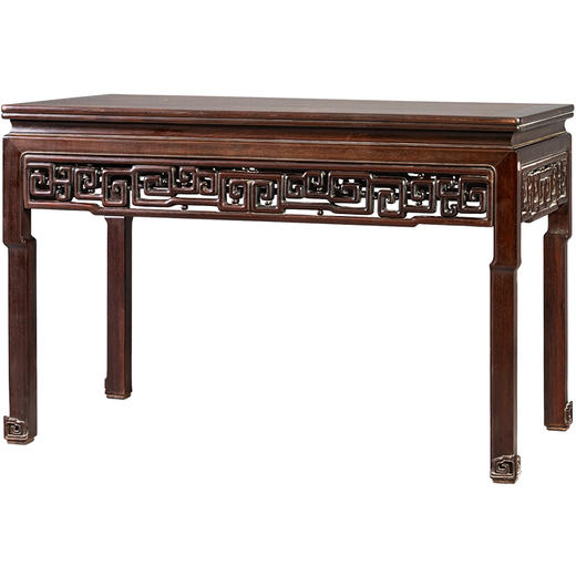 清 红木透雕回纹书桌 商品图5