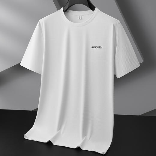 【冰丝】【DZP】大依优型大码短袖T恤夏季冰丝凉感圆领上衣宽松运动半袖体恤男士 商品图1