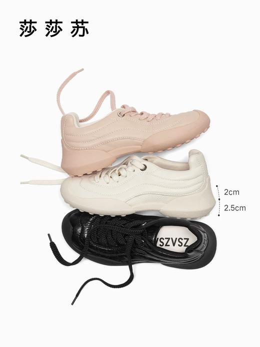 [棉花糖]ZSAZSAZSU莎莎苏 2025年春新款内增高运动休闲芭蕾舞鞋超软小白鞋女 商品图0
