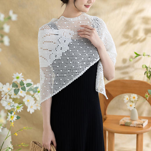 苏苏姐家玉带蕾丝披肩手工DIY钩针蕾丝线毛线团自制材料包 商品图2