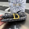 配盒子Dior升级版面料 迪澳了刺绣老花马鞍包 商品缩略图6