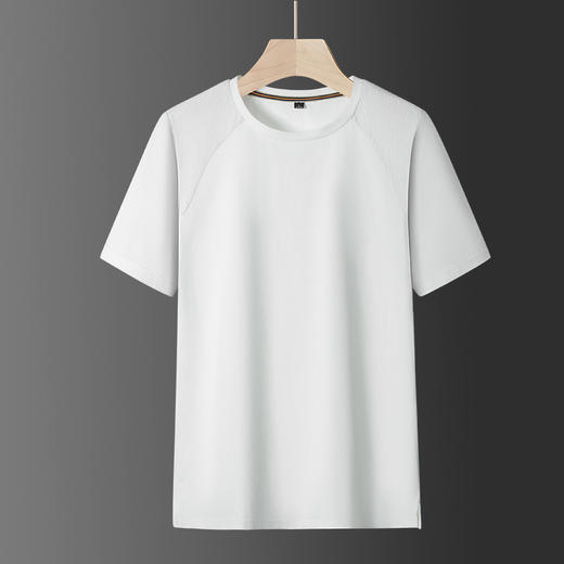 【超大码】【DSK】大依优型大码男装冰丝短袖T恤休闲薄款圆领纯色透气男士半袖胖子上衣 商品图3