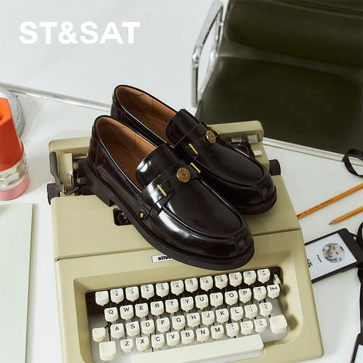 【爆款必入】星期六许愿币英伦风乐福鞋SSD1111B2E 商品图7