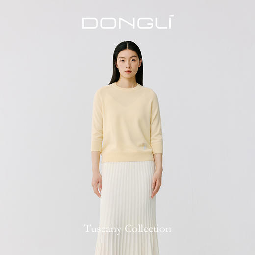 东黎 • 托斯卡纳系列之一朵晴 山羊绒女士圆领套衫 5022 商品图2