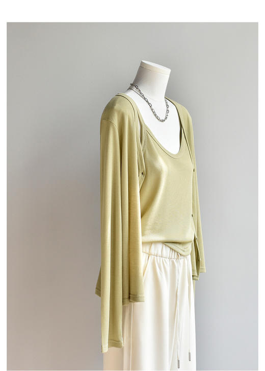 【吊带+开衫套装】春夏新品女装针织吊带开衫套装 防晒清凉空调衫 商品图2