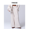 VIMAGE纬漫纪显瘦高腰直筒阔腿休闲长裤春季新款V2305906 商品缩略图0