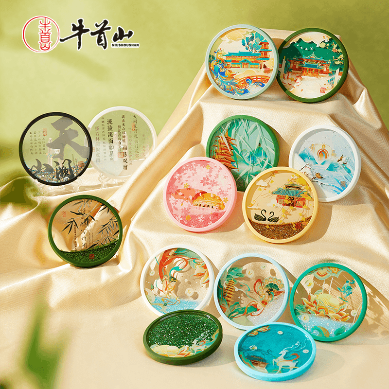 牛首山文创流沙杯垫文创礼物中国风创意杯垫茶道隔热垫创意茶托