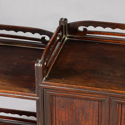 清 红木镶瘿木混面多宝格 商品图2