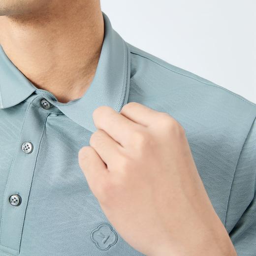 【天蚕系列】柒牌男士短袖Polo衫夏季新款提花肌理休闲T恤128T70150 商品图2