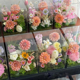 《春日桃桃》亚克力透视花盒