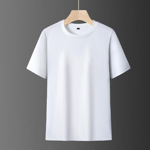 【桑蚕丝】【DSK】大依优型大码短袖T恤宽松圆领t纯色圆领重磅体恤衫冰丝男士胖子 商品图2