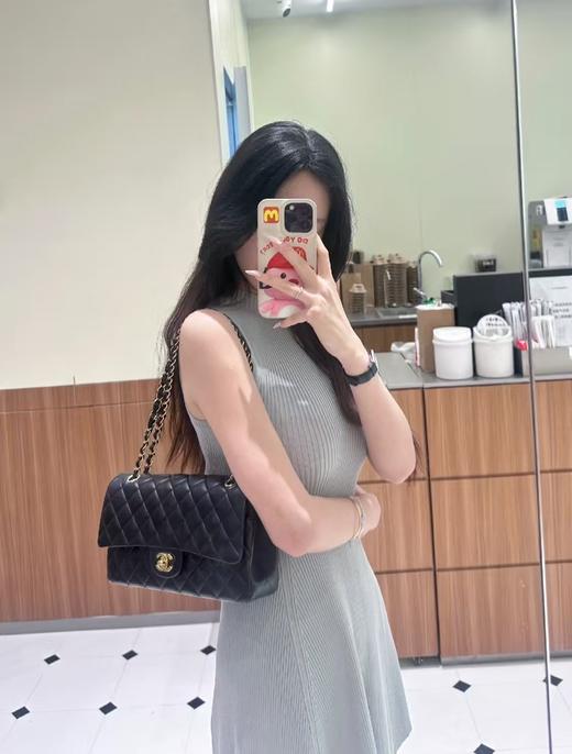 鼎级芯片版本） CHANEL香奈儿 Classic Flap CF 经典菱格金扣链条肩带 牛皮 口盖包斜挎包单肩 商品图2