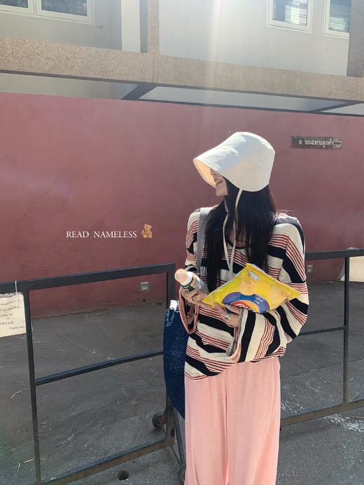 Read Nameless /绵软红条纹上衣+氧气裤粉色  2025/3/15 商品图12