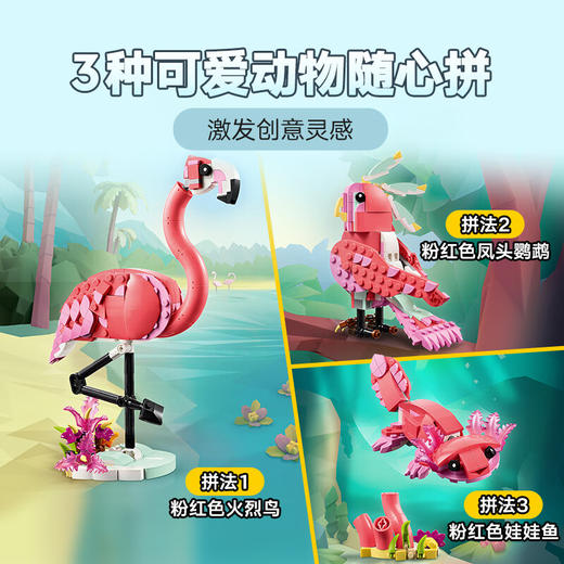 乐高LEGO 野生动物：粉红火烈鸟LEGC31170 商品图1