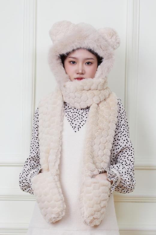 Say Something 加厚保暖一体针织帽 19921 商品图0