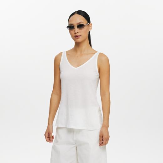 oneupV领开衩薄背心 商品图2