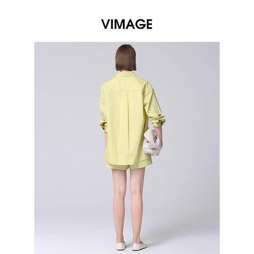 VIMAGE纬漫纪时尚休闲宽松通勤A字百搭宽松短裤2025春季新款V2305904 商品图4