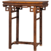 清 柞榛木攒接拐子纹香几 商品缩略图5