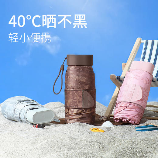 【25年升级款，动物印花】【13色可选，送便携拎包】CSOGUNUK卡片动物印花太阳伞防晒伞防紫外线女遮阳伞晴雨两用超轻折叠小巧便携雨伞便携拎包 商品图5