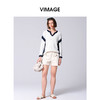 VIMAGE纬漫纪春季新品时尚百搭撞色针织衫V2101712 商品缩略图0