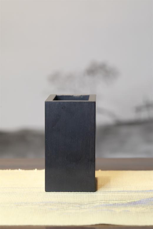 紫光檀镶螺钿如意笔筒 商品图1