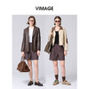 VIMAGE纬漫纪秋季新款时尚休闲通勤百搭直筒显瘦西装短裤V2005605 商品缩略图1