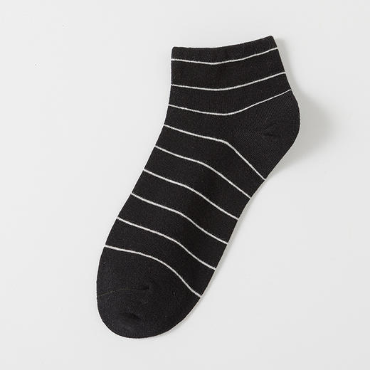 【女士密细条短袜】女士短袜棉质四季袜子船袜吸汗休闲细条纹短筒春夏棉 商品图5