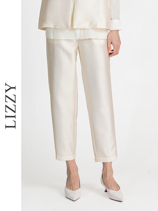 LIZZY早秋精致丝毛弹力腰九分裤8139 商品图1