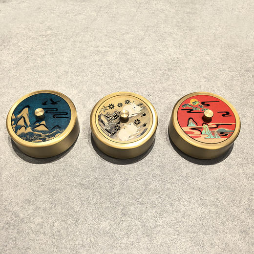 圆形铜香盒系列 商品图0