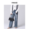 VIMAGE纬漫纪秋季新款高腰直筒休闲时尚显瘦牛仔裤V2205814 商品缩略图2